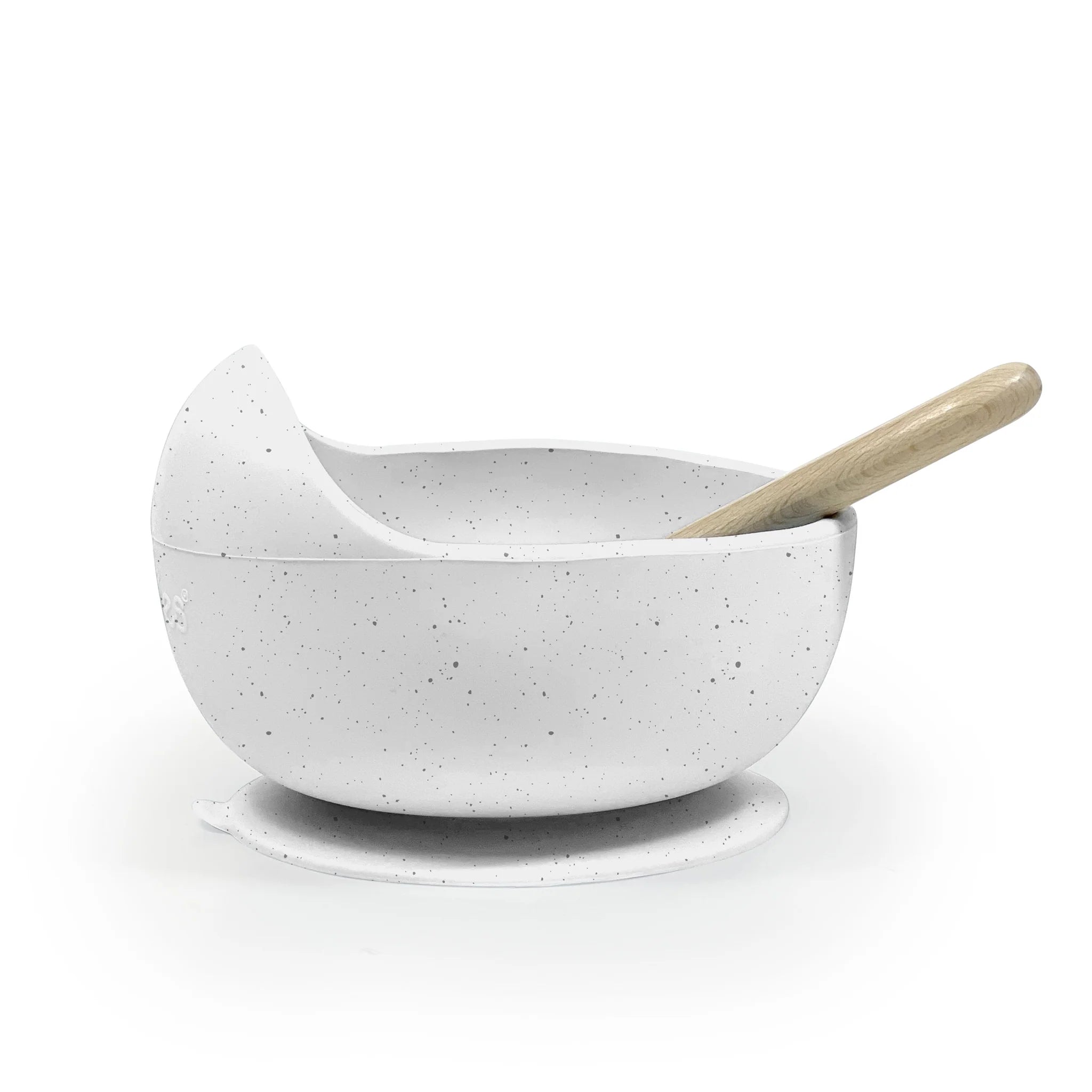 KUSHIES Siliscoop Bowl & Spoon Set - Grey