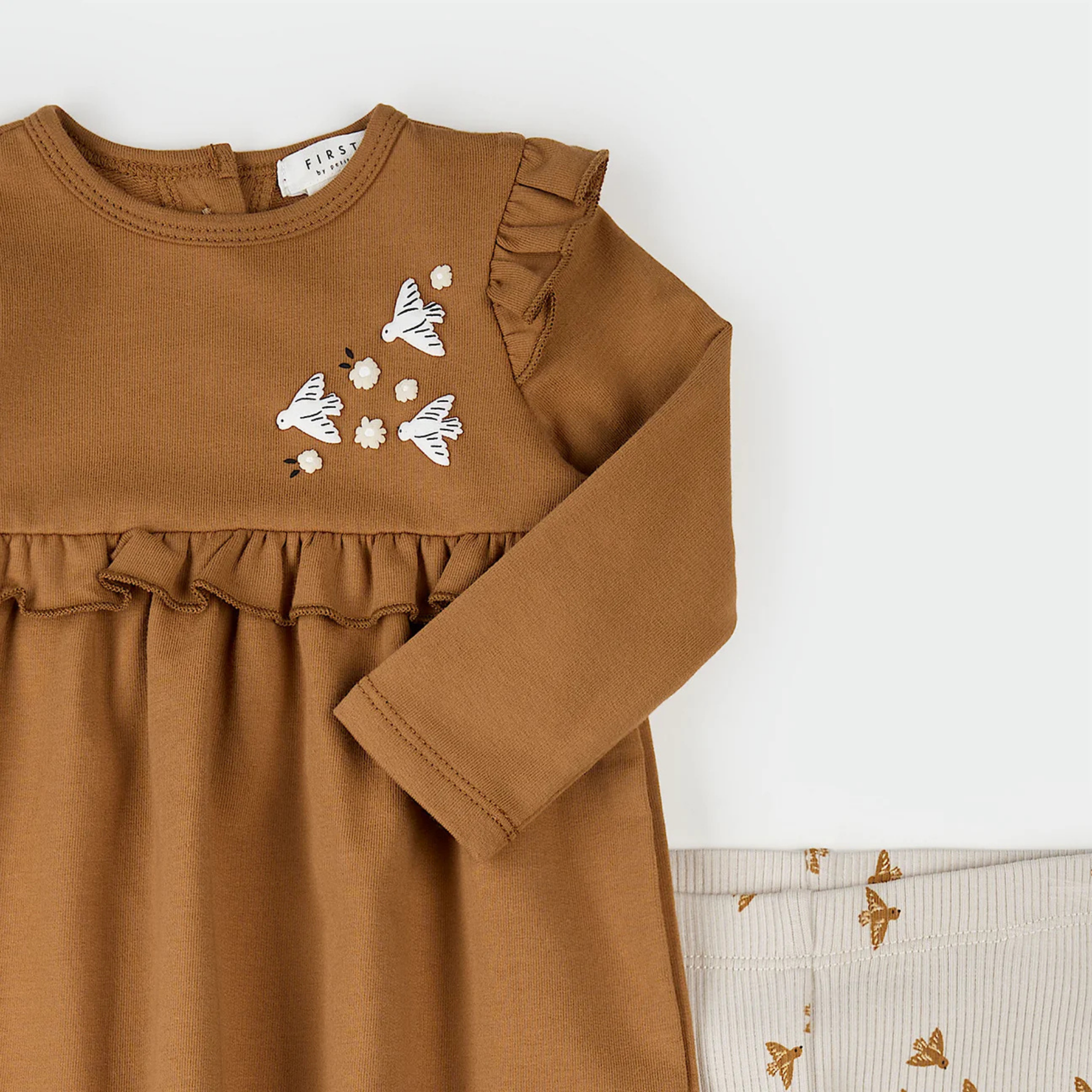 FIRSTS Birds on French Terry Dress Set
