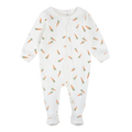 FIRSTS Carrots Print on Off-White Footed Sleeper