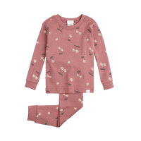 Thumbnail for FIRSTS Cherry Print on Jazzberry Ground Infant PJ Set