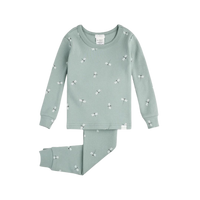 Vignette pour FIRSTS Ensemble pyjama pour bébé bleu argenté côtelé à imprimé libellules