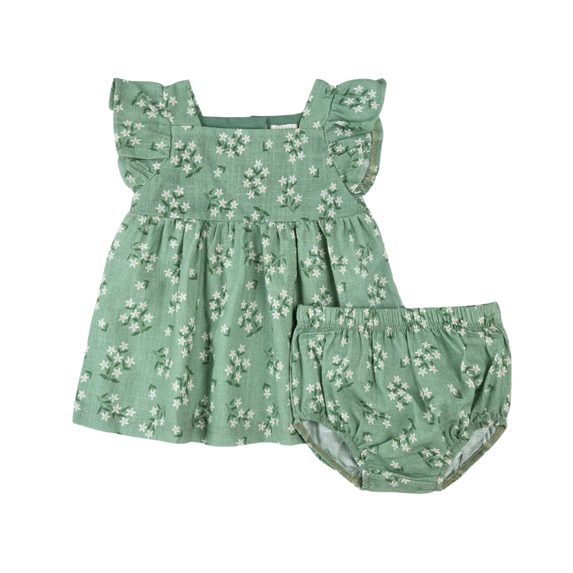 Ensemble robe à imprimé fleurs exotiques FIRSTS sur Laurel Cross Hatch