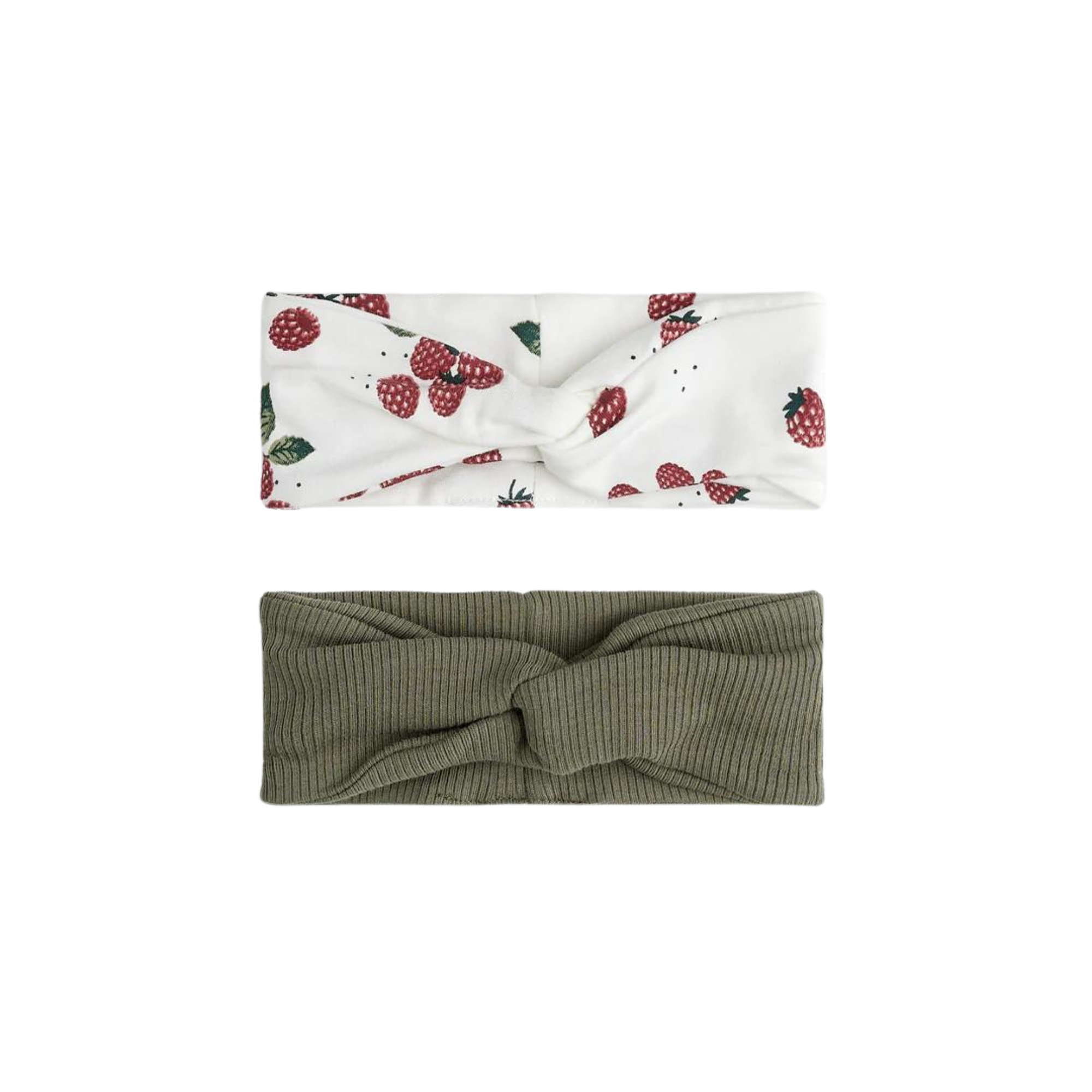 FIRSTS Farm Green and Raspberry Print Headbands