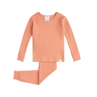 Thumbnail for FIRSTS Fiery Coral Modal Rib Infant PJ Set