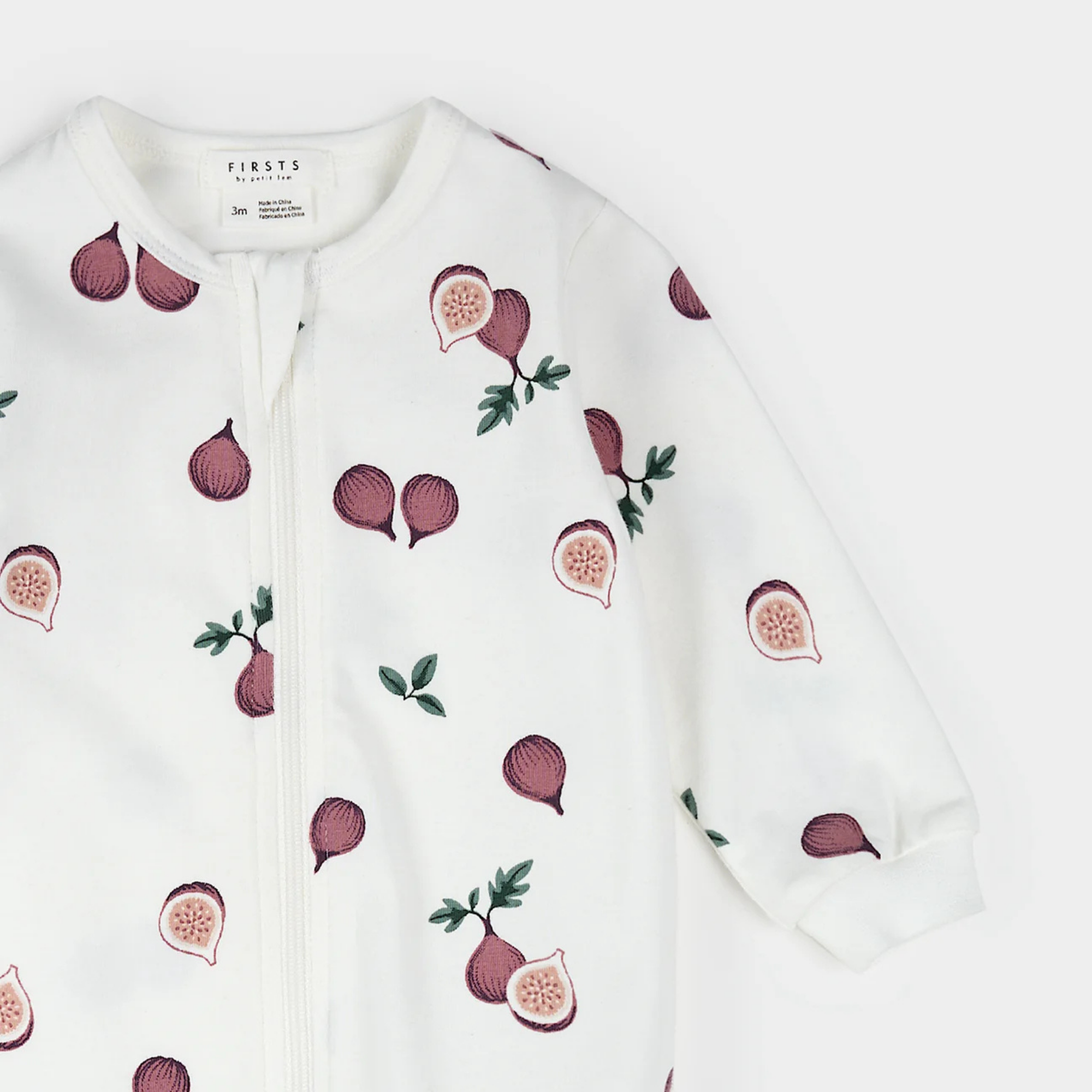 FIRSTS Figs Print on Off-White Sleeper