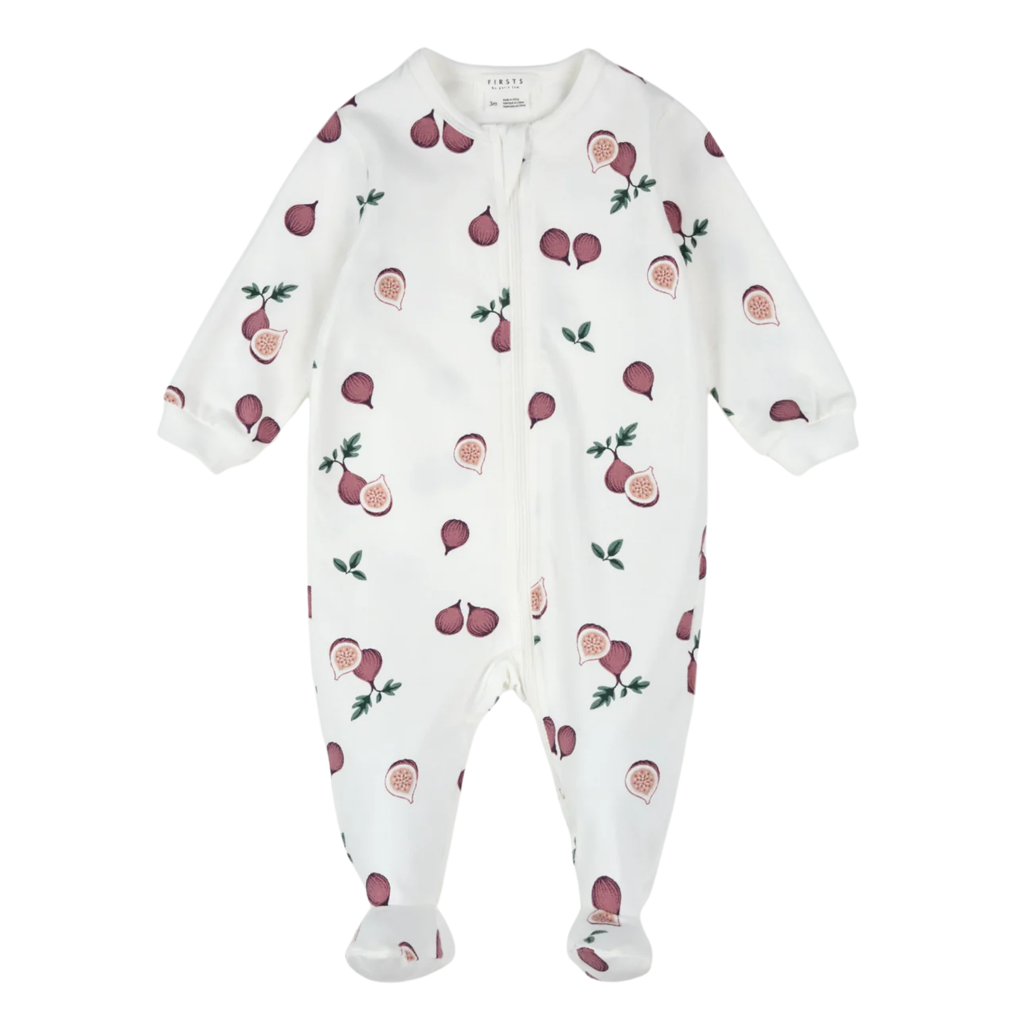 FIRSTS Figs Print on Off-White Sleeper