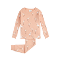 FIRSTS Flamingo Print on Papaya Infant PJ Set
