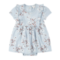 Robe body bleu ciel à imprimé hortensia FIRSTS 