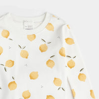 Vignette pour FIRSTS Ensemble pyjama pour bébé blanc cassé à imprimé citron