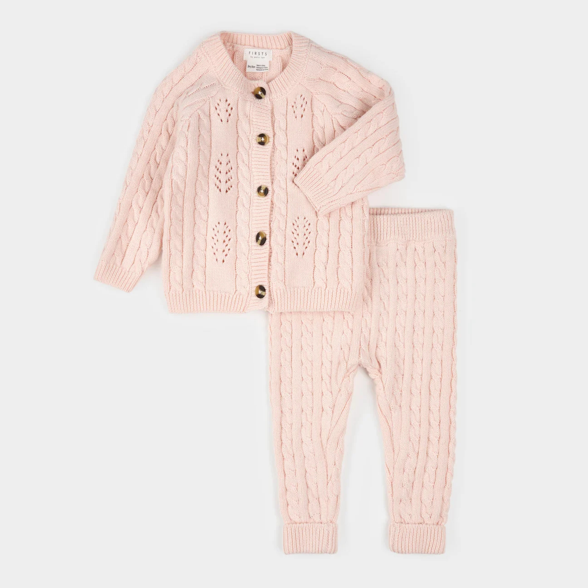 FIRSTS Light Pink Knit Leggings