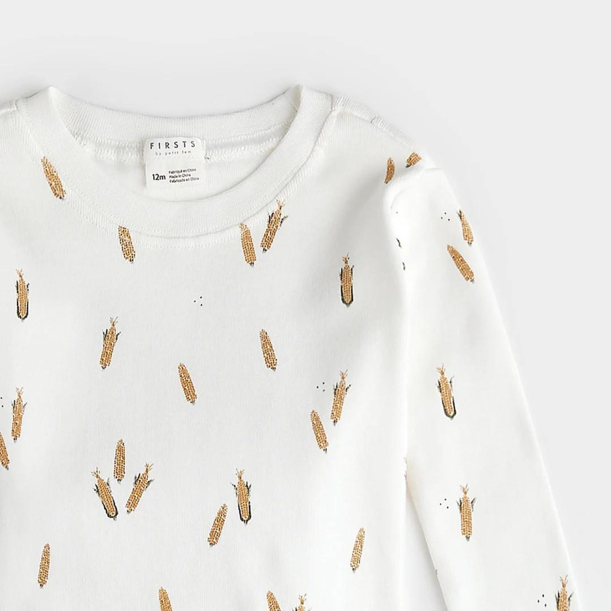 FIRSTS Maize Print on Off-White Infant PJ Set