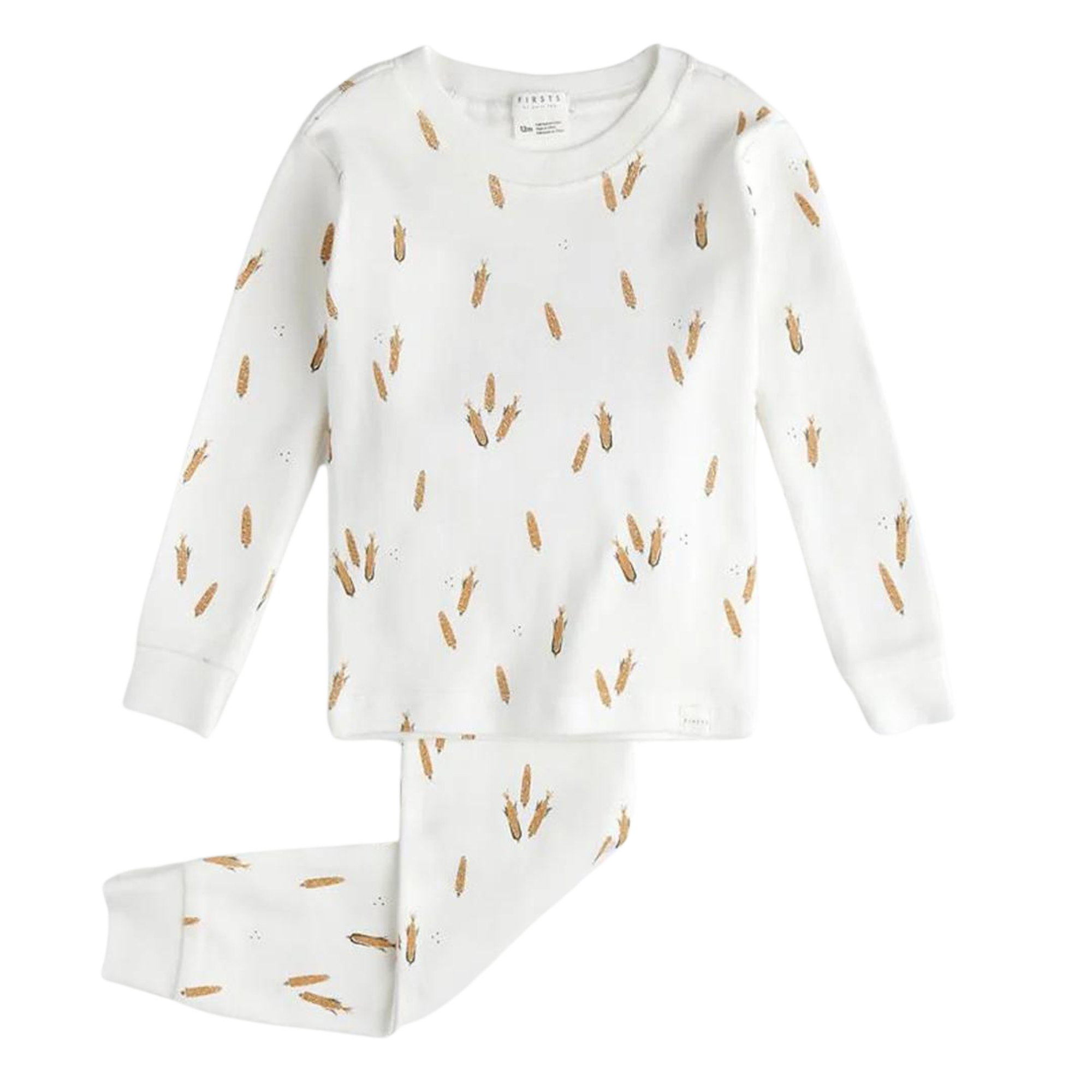 FIRSTS Maize Print on Off-White Infant PJ Set
