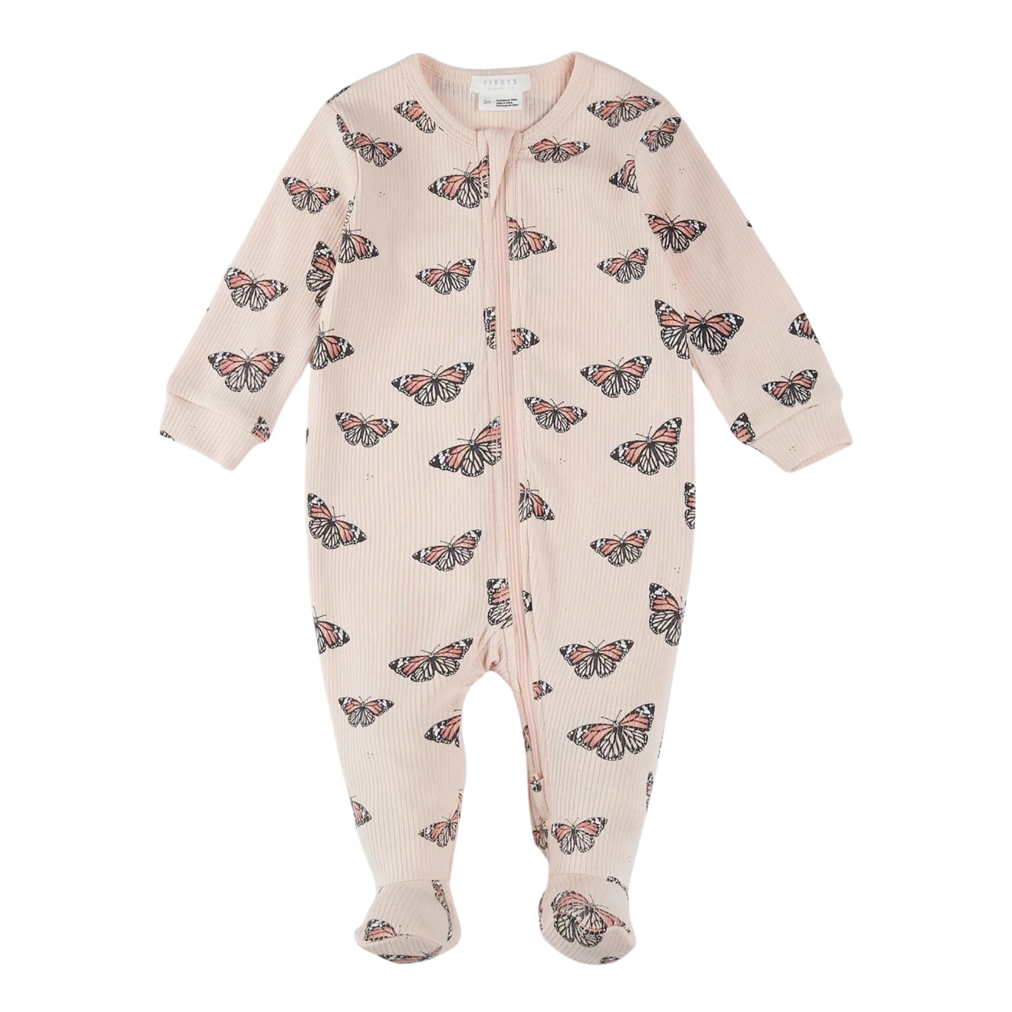 Imprimé monarque FIRSTS sur pyjama côtelé en fleurs de cerisier