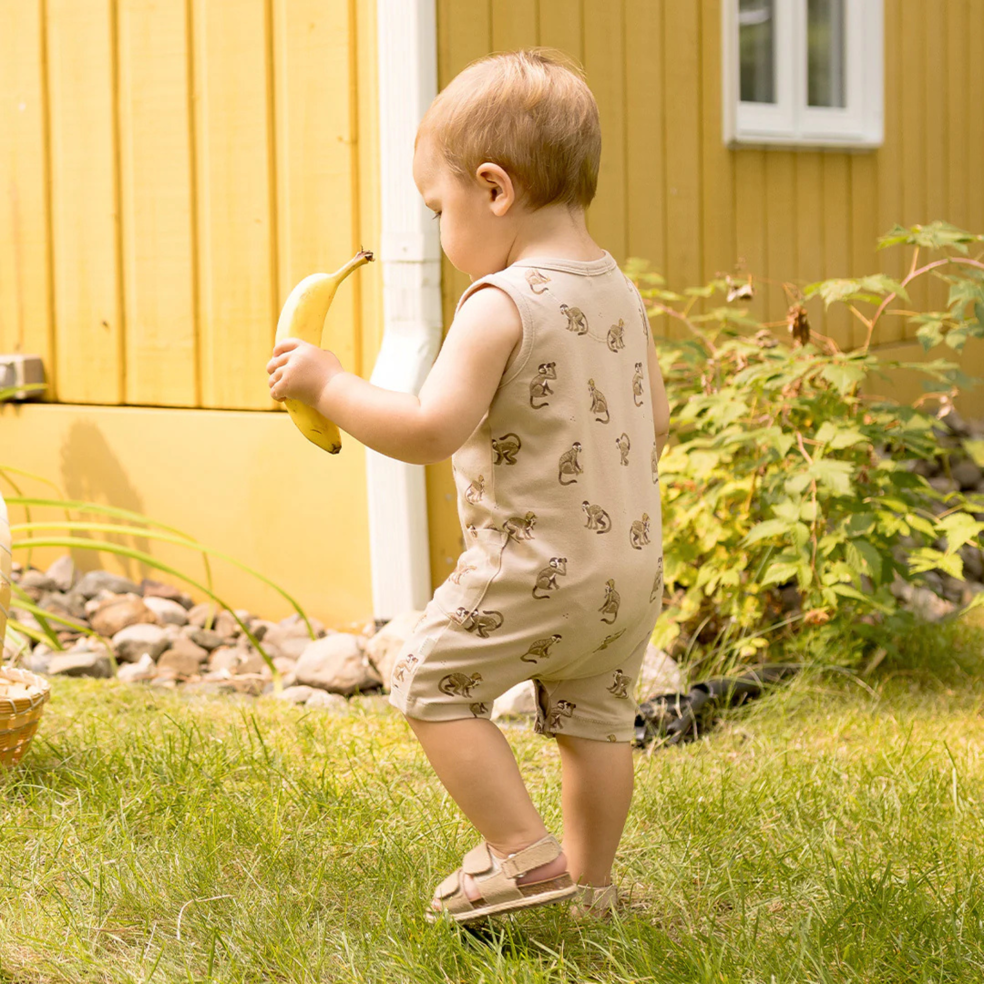 Combinaison sans manches à imprimé singe FIRSTS