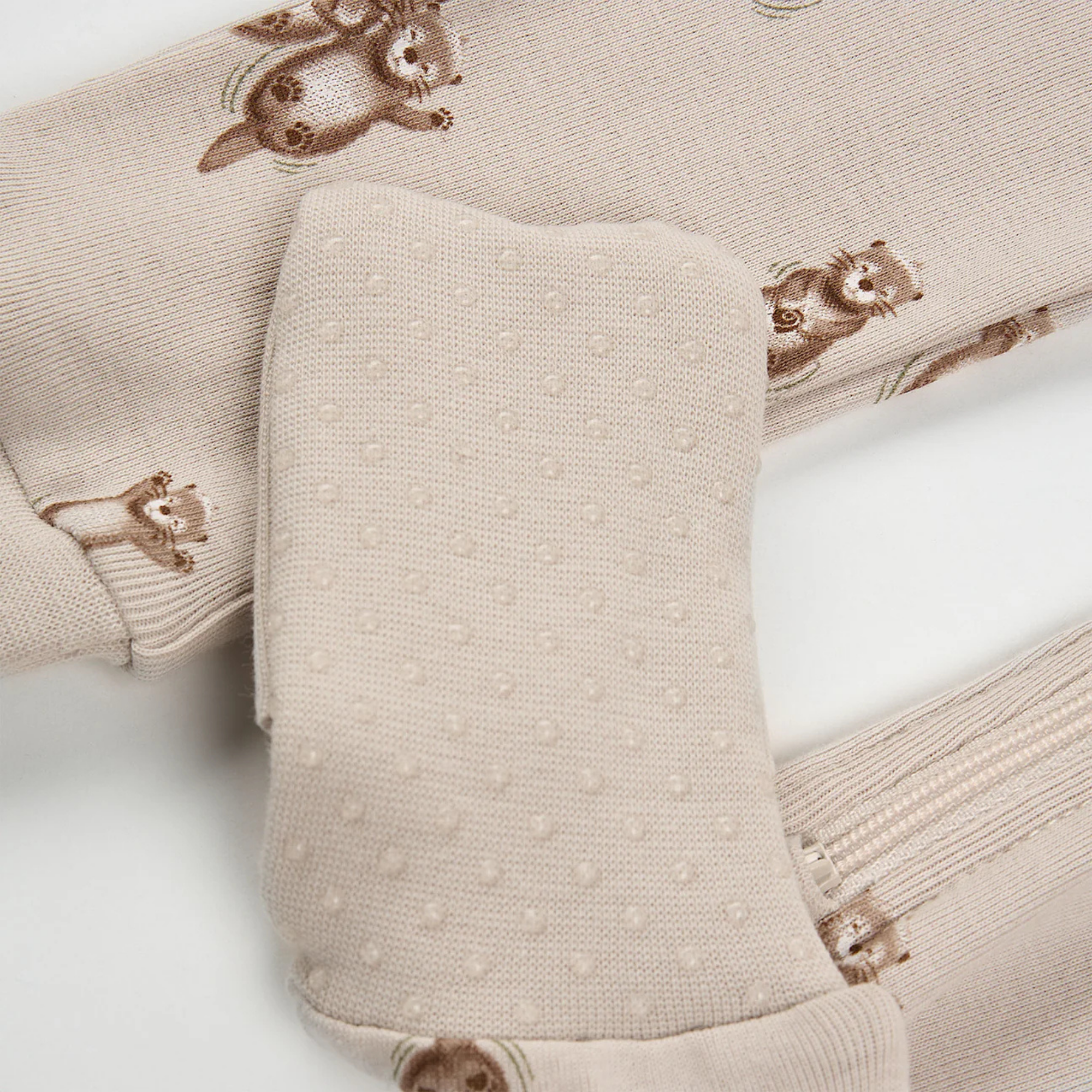 FIRSTS Canapé convertible crème imprimé loutre - 12 mois