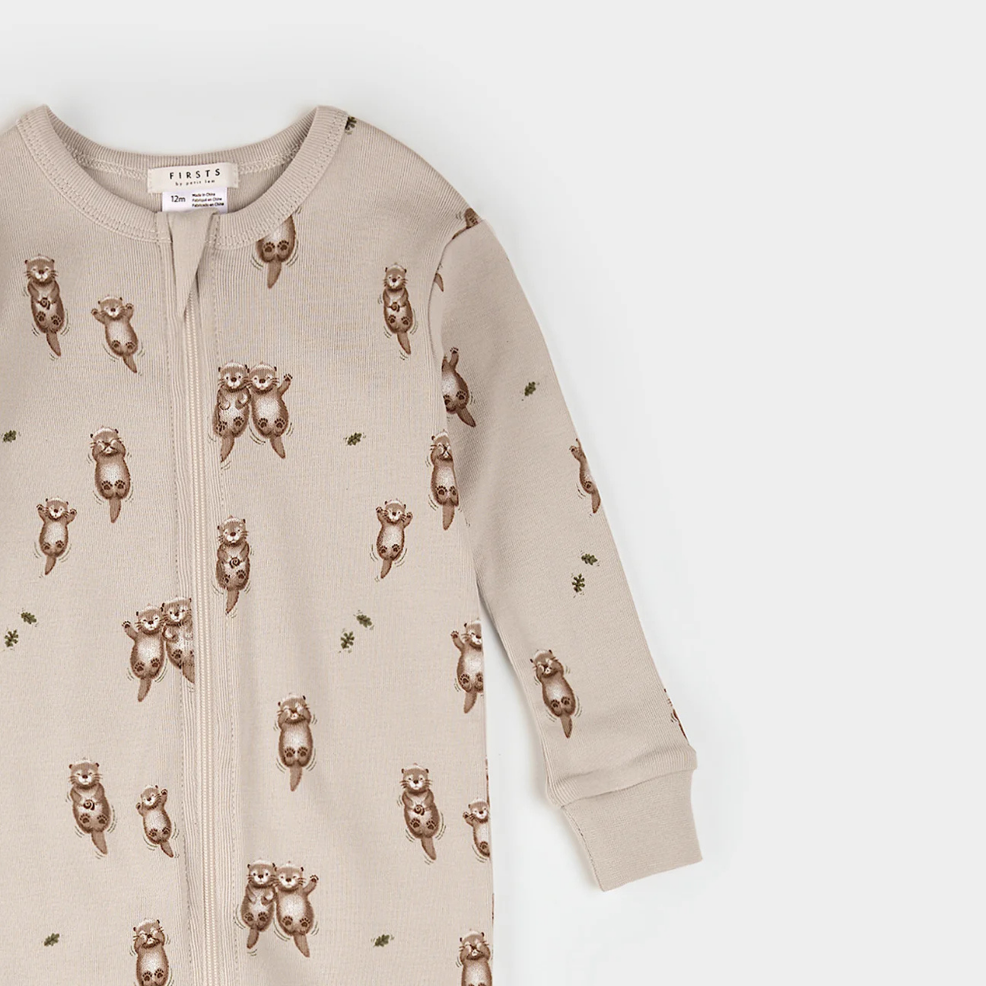 FIRSTS Canapé convertible crème imprimé loutre - 12 mois