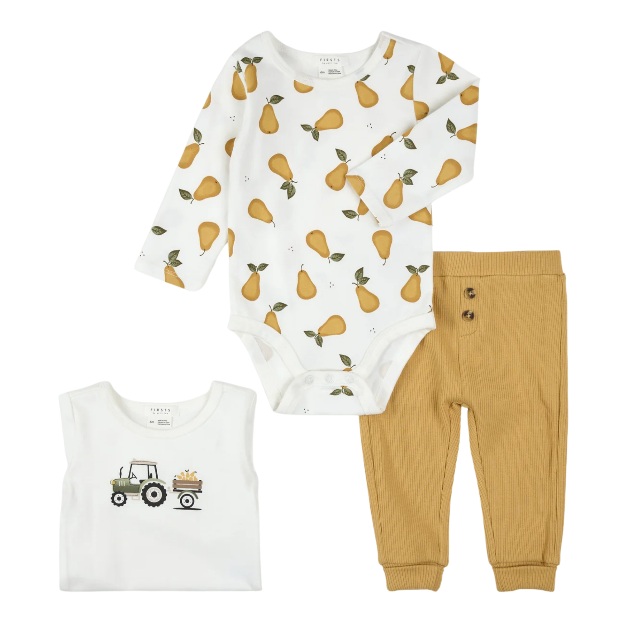 Ensemble body 3 pièces à imprimé poire FIRSTS