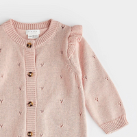 Thumbnail for FIRSTS Peony Pointelle Knit Playsuit