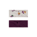 FIRSTS Plum Modal Rib and Plum Print Headbands