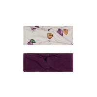 Thumbnail for FIRSTS Plum Modal Rib and Plum Print Headbands