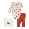 Ensemble 3 pièces à imprimé coquelicot FIRSTS