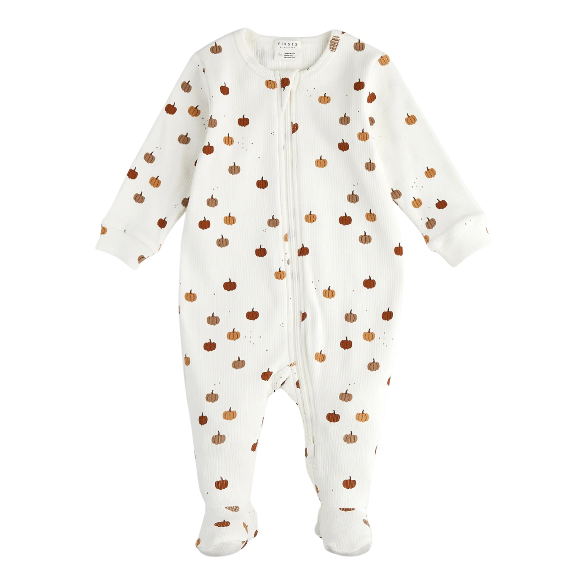 FIRSTS Pumpkin Patch Print on Off-White Sleeper