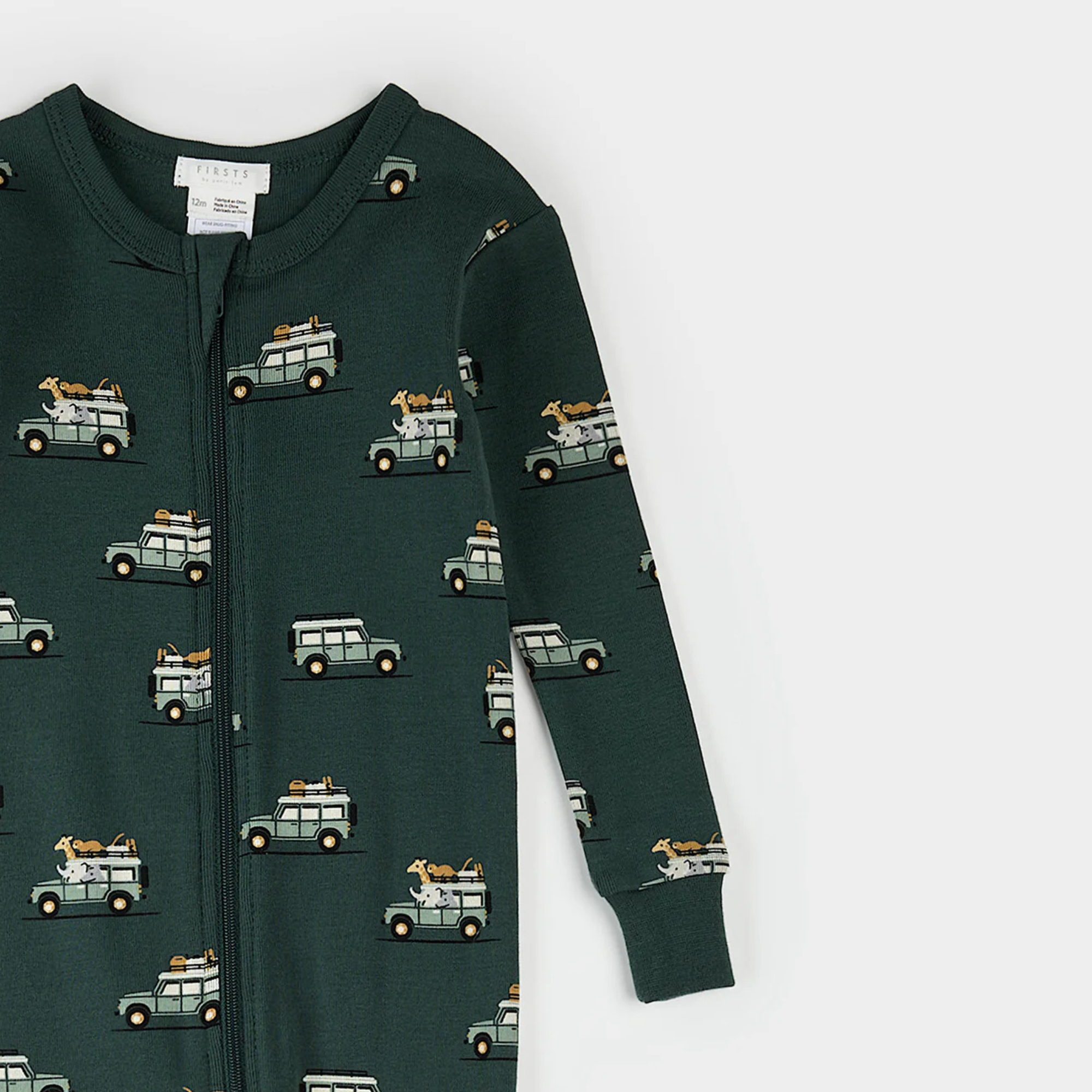 FIRSTS Safari SUV Print on Military Green Convertible Sleeper