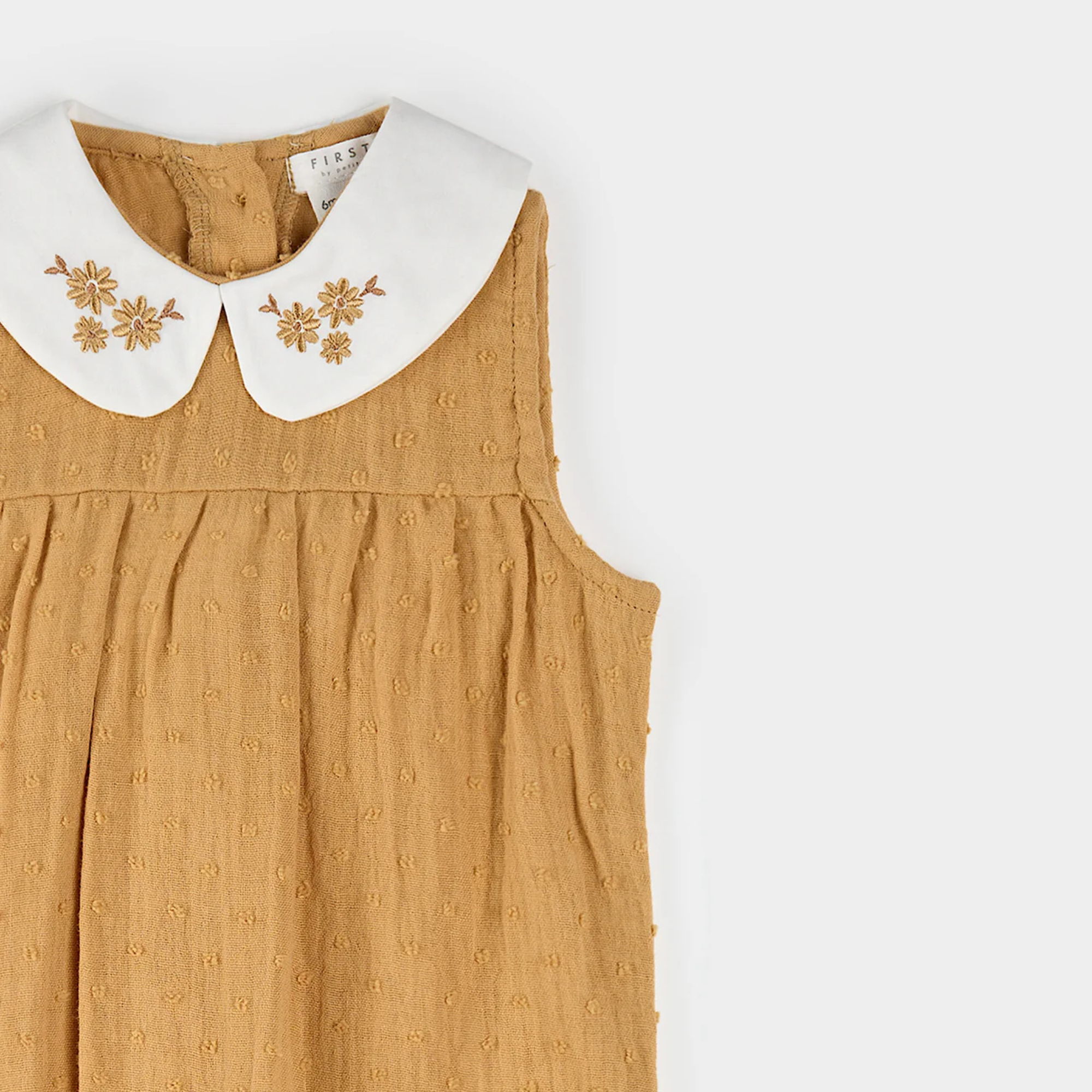 FIRSTS Sepia Dotted Double Gauze Jumpsuit