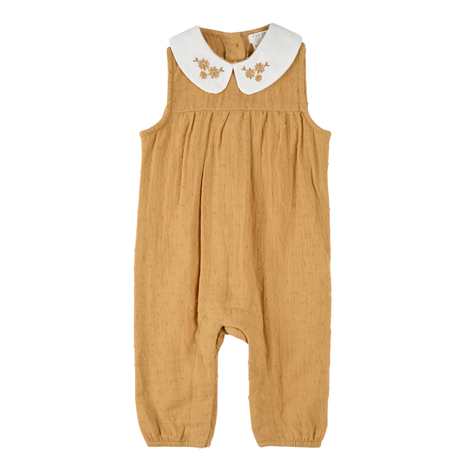 FIRSTS Sepia Dotted Double Gauze Jumpsuit