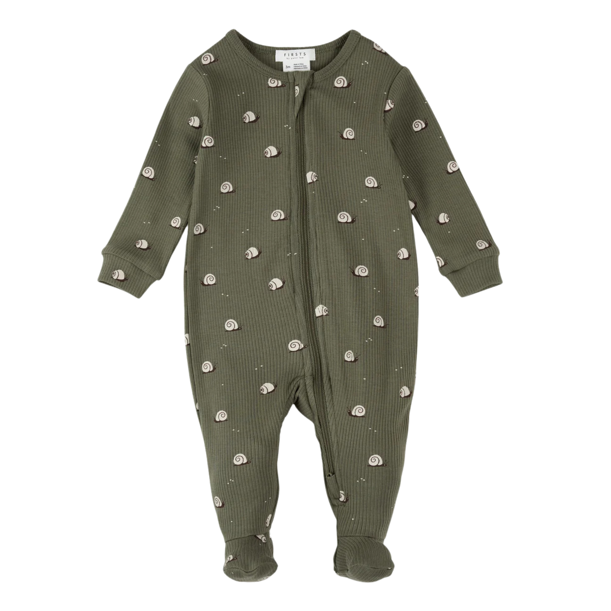 Imprimé escargot FIRSTS sur une couverture verte Farm