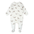 Pyjama imprimé léopard des neiges sur fond blanc cassé FIRSTS