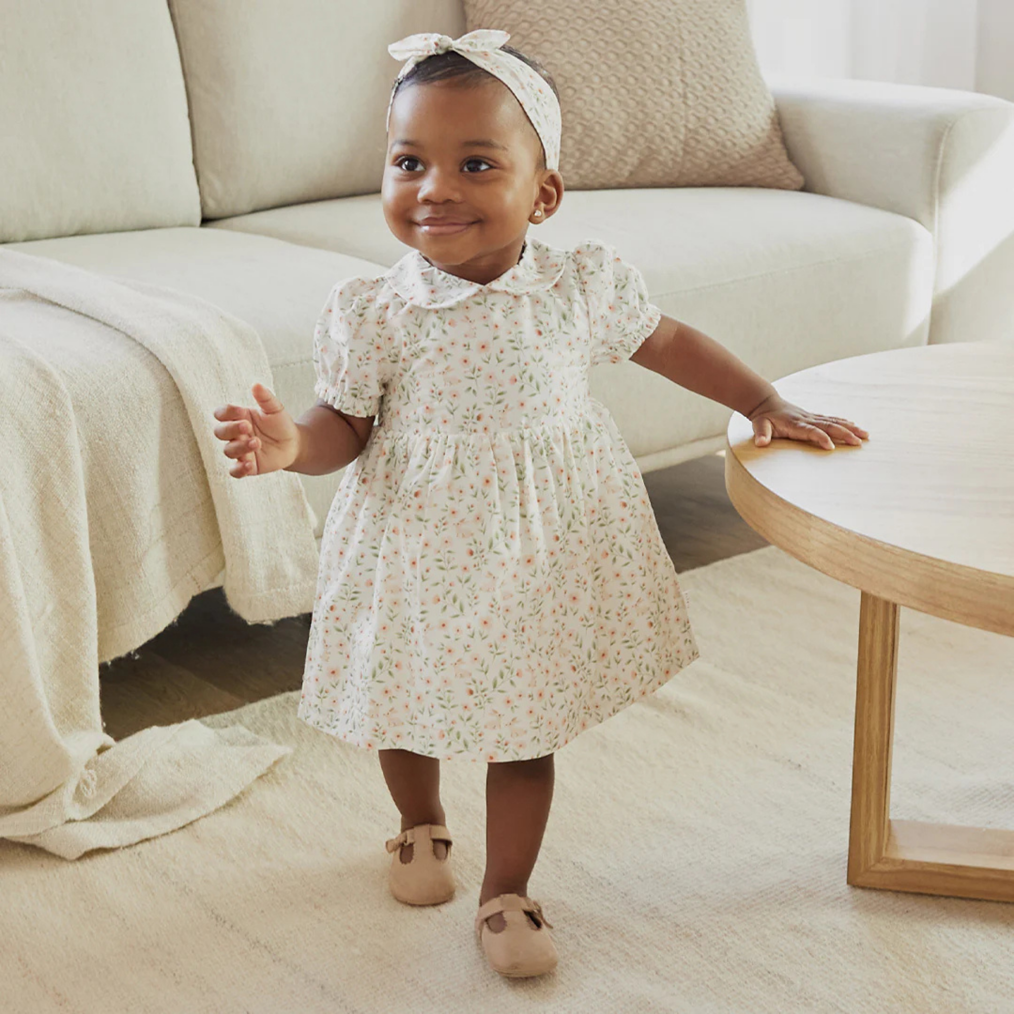 FIRSTS Spring Bunnies Poplin 3pc Dress Set