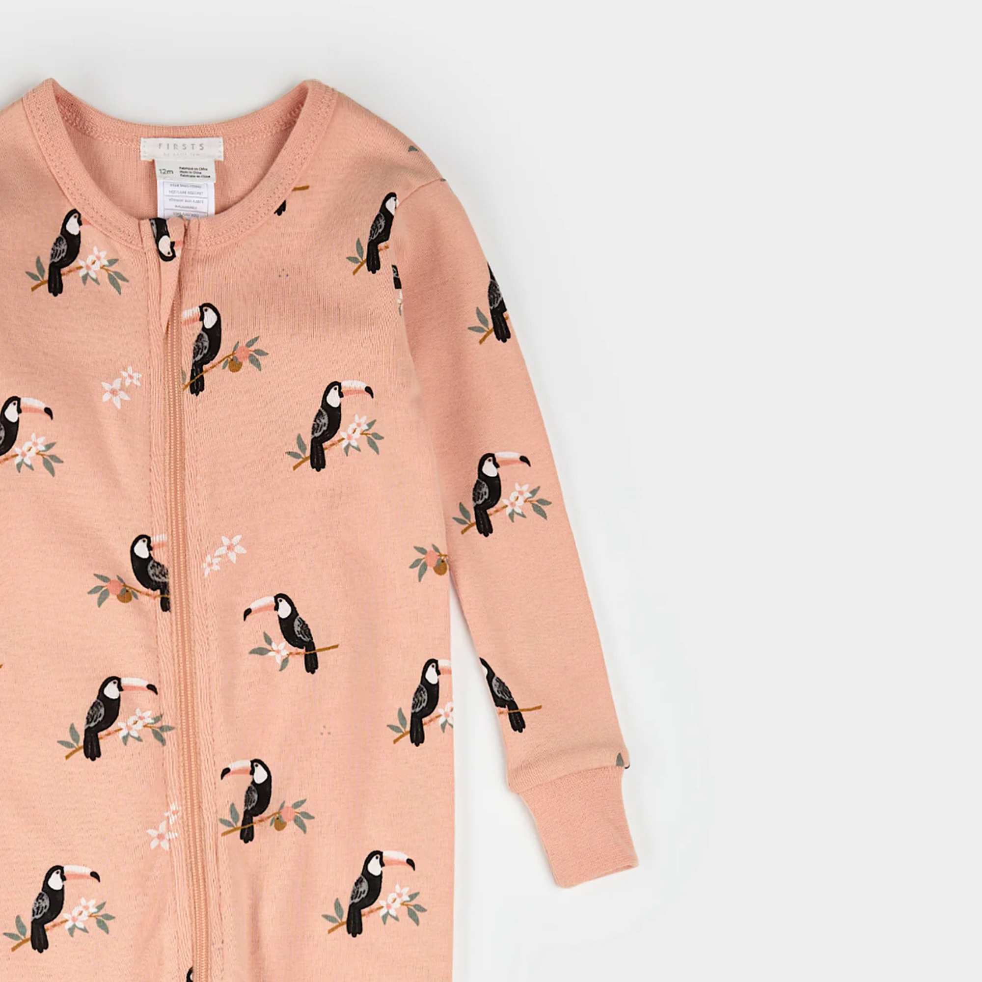 FIRSTS Toucans on Papaya Convertible Sleeper