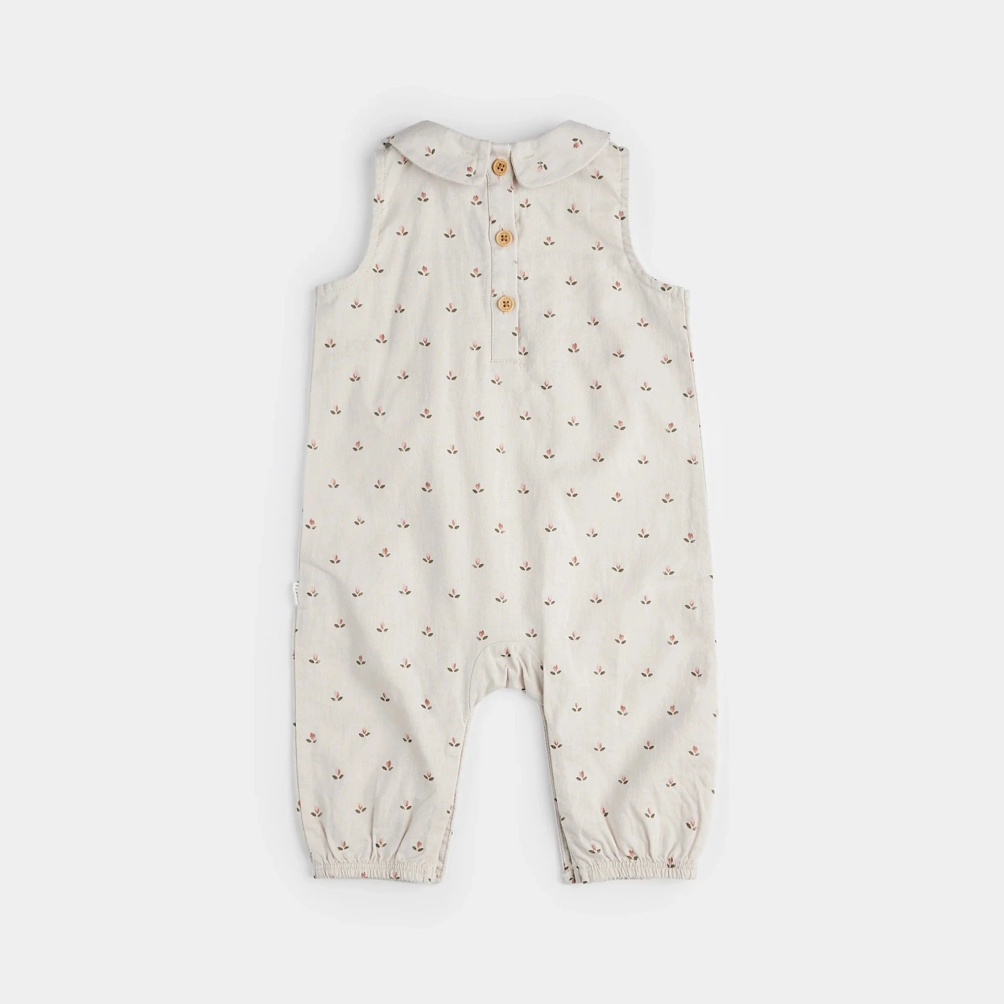 Combinaison en lin beige à imprimé tulipes FIRSTS 