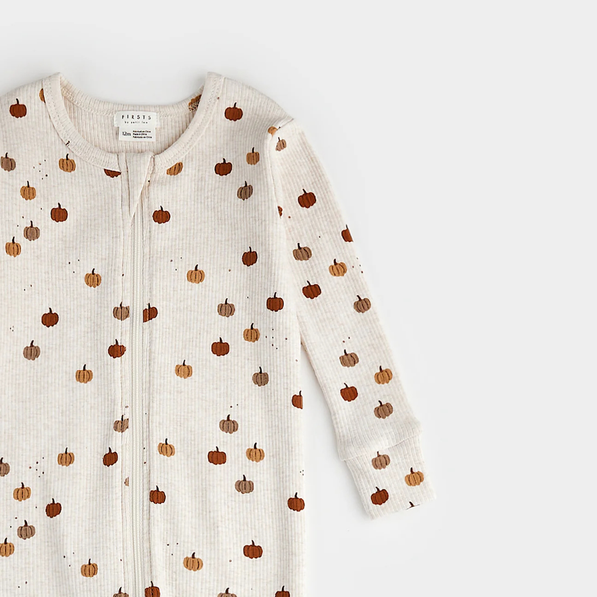 FIRSTS Pumpkin Patch Print on Oatmeal Convertible Sleeper