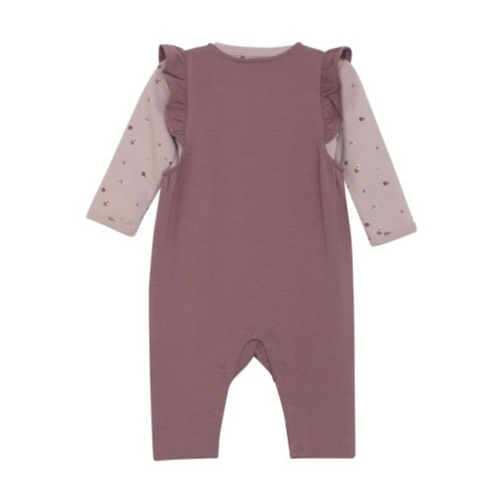 Ensemble body + barboteuse FIXONI - Mauve mélancolique