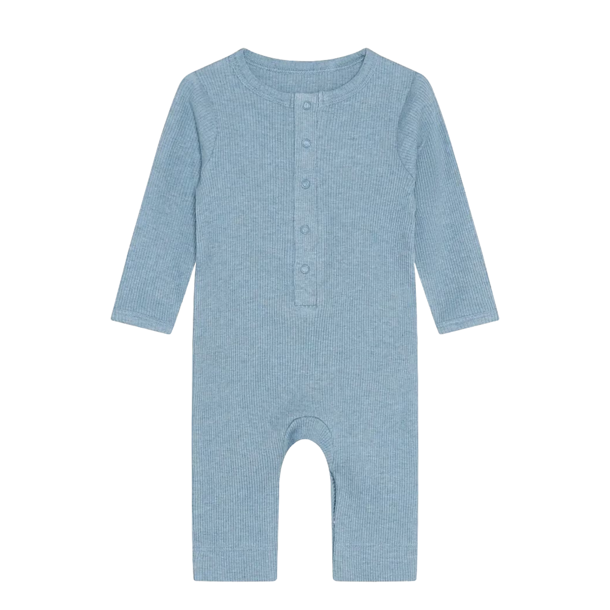 FIXONI Romper LS Melange Rib - Mountain Spring