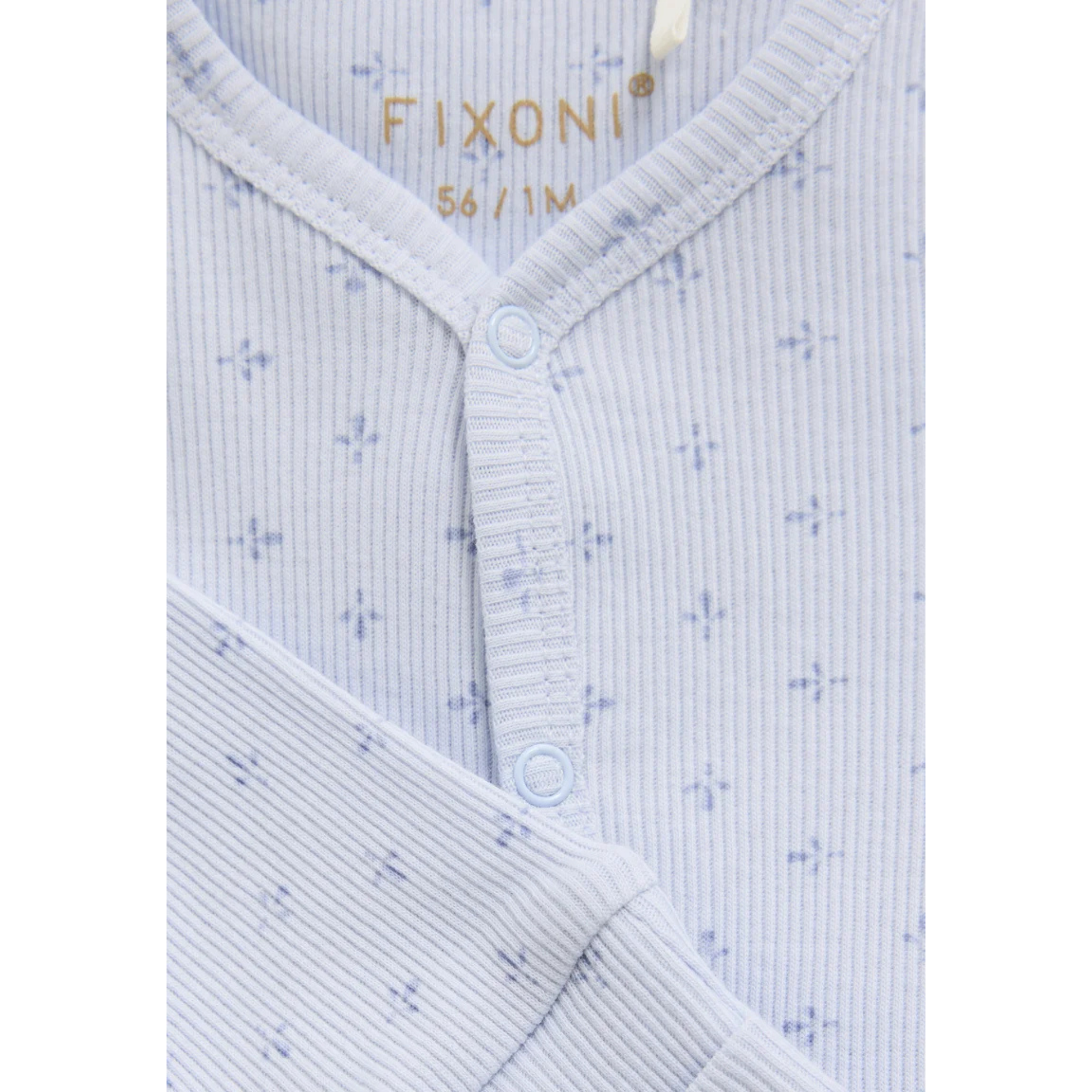 FIXONI Romper LS Rib - Arctic Ice
