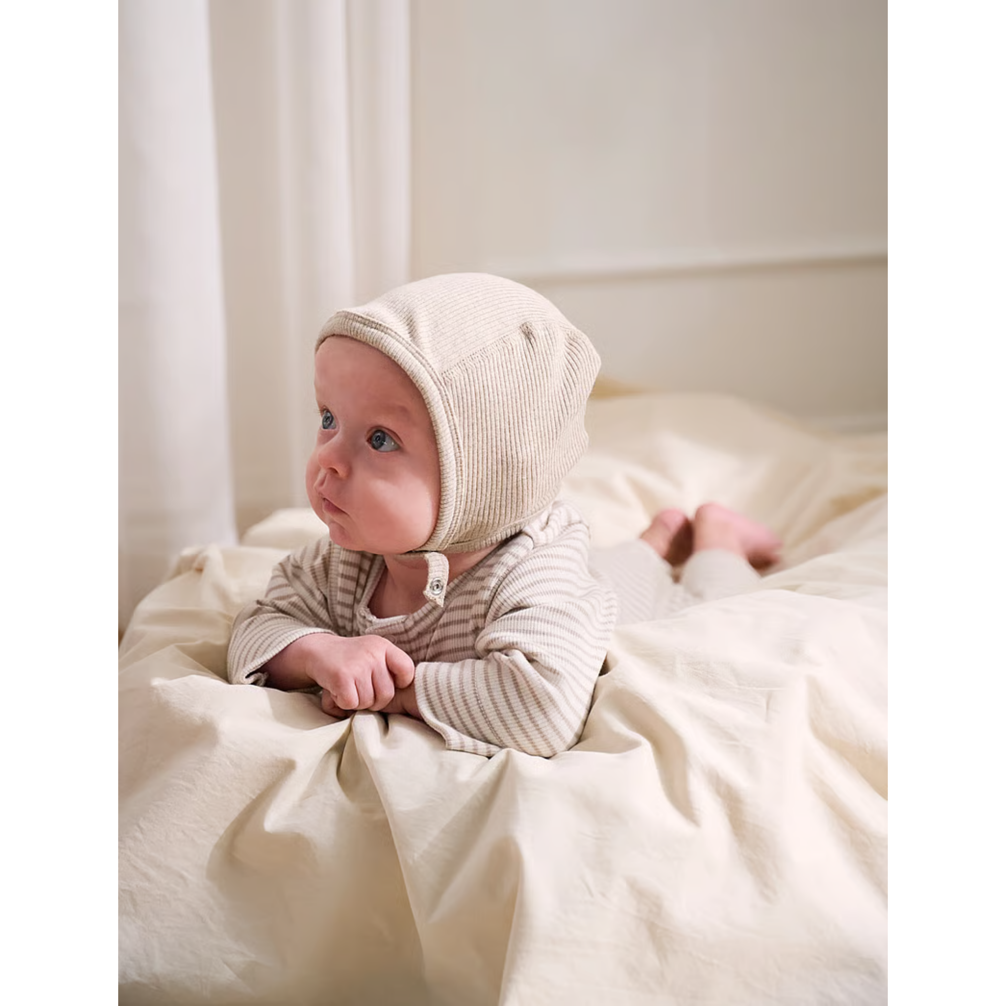 FIXONI Romper LS Rib - Pure Cashmere