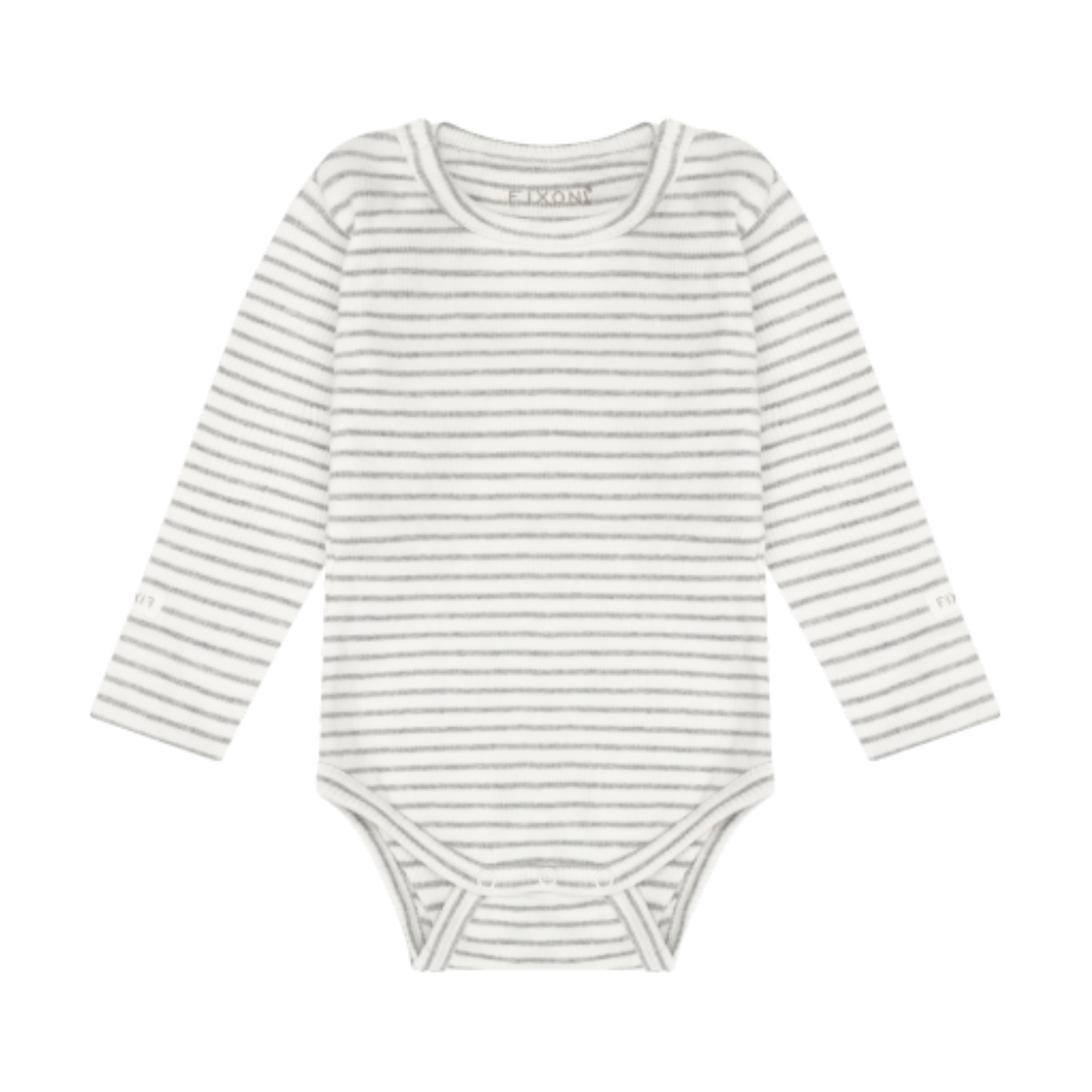 FIXONI Stripe LS Bodysuit Flint Gray Melange