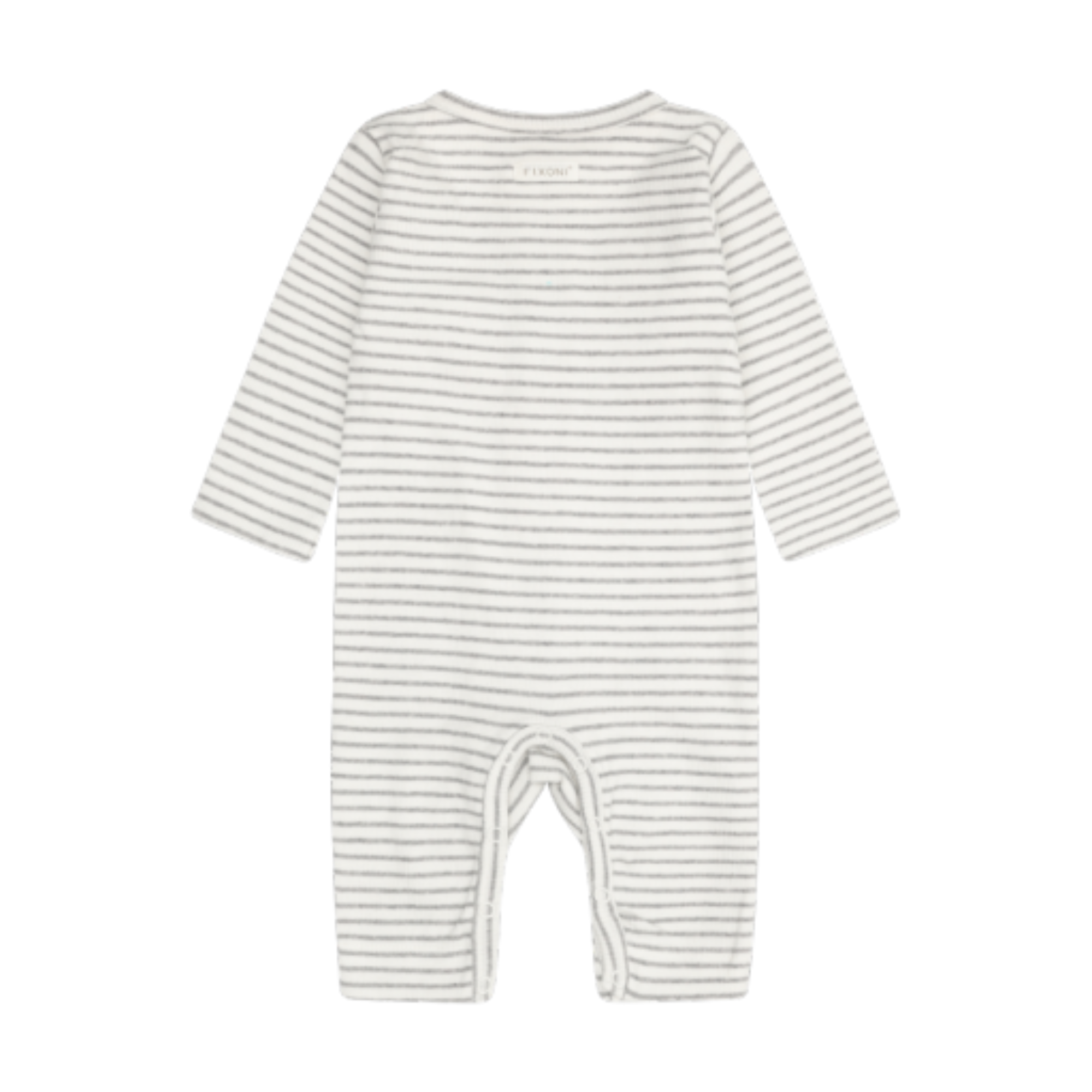 FIXONI Stripe LS Romper Flint Gray Melange