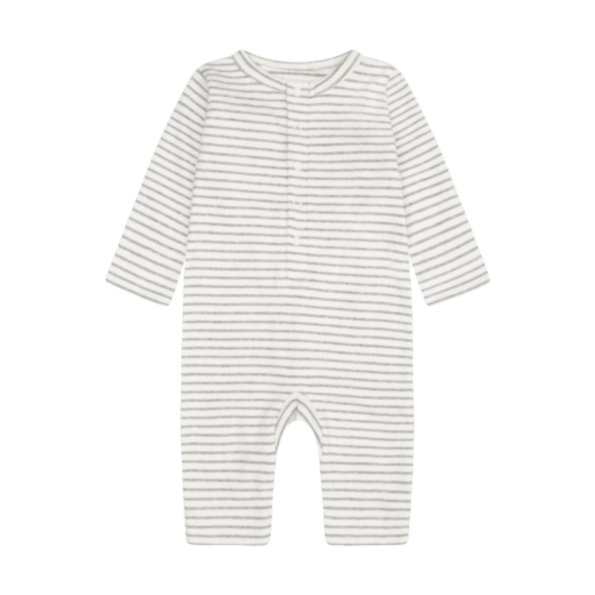 FIXONI Stripe LS Romper Flint Gray Melange