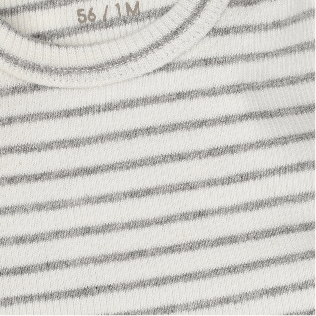 FIXONI Stripe T-Shirt LS Flint Gray Melange