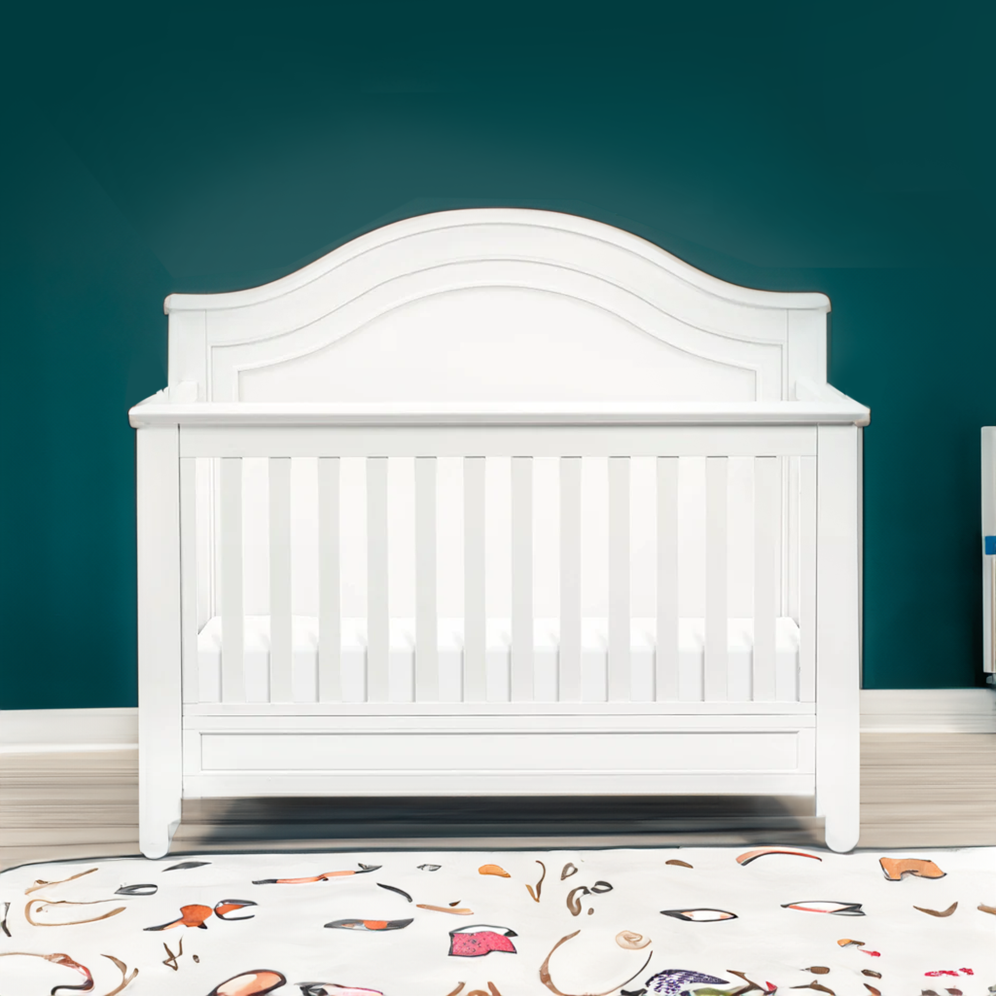 MONOGRAM by namesake Beckett Rustic 4-in-1 Convertible Curve Top Crib - Sandbar