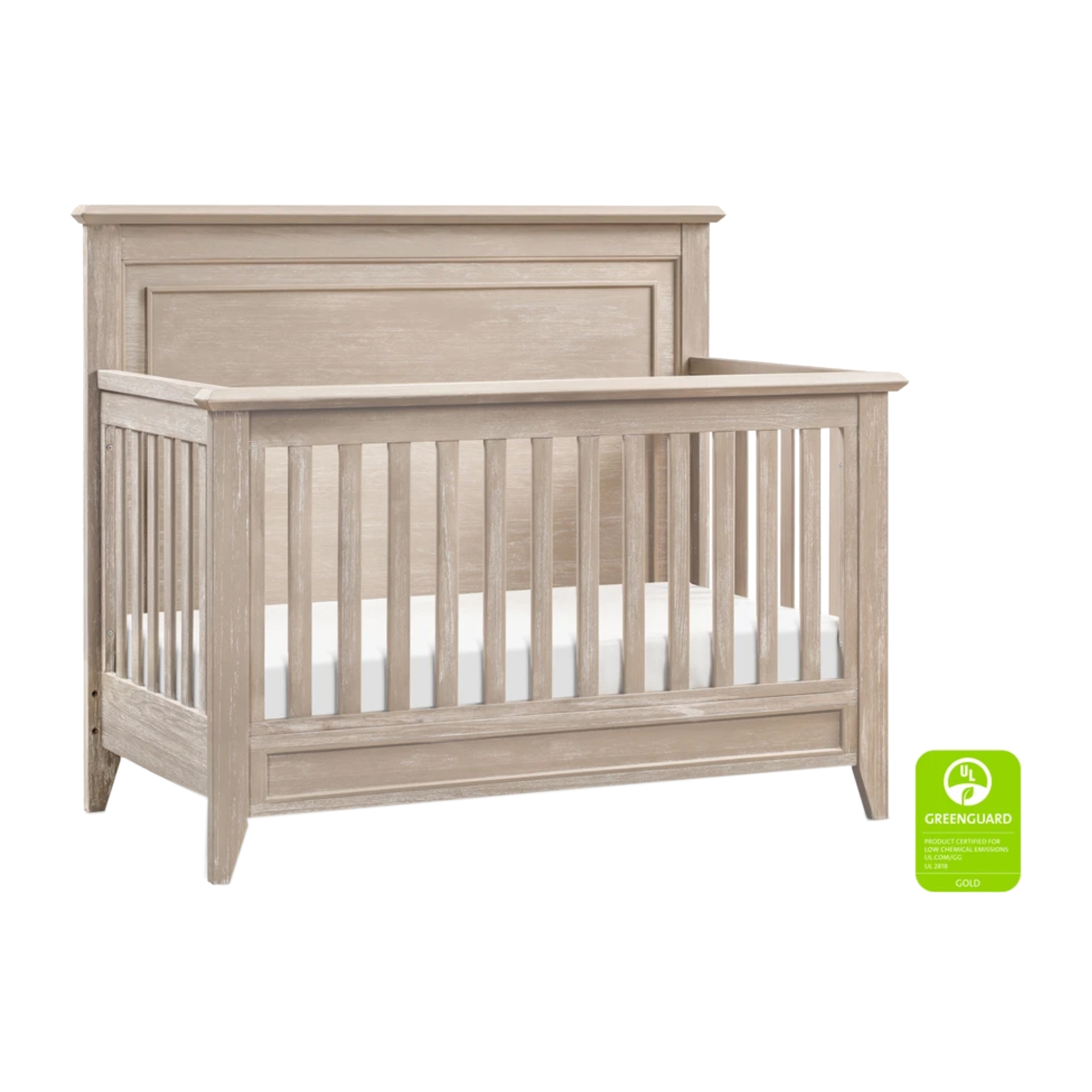 MONOGRAM by namesake Beckett Rustic 4-in-1 Convertible Flat Top Crib - Sandbar
