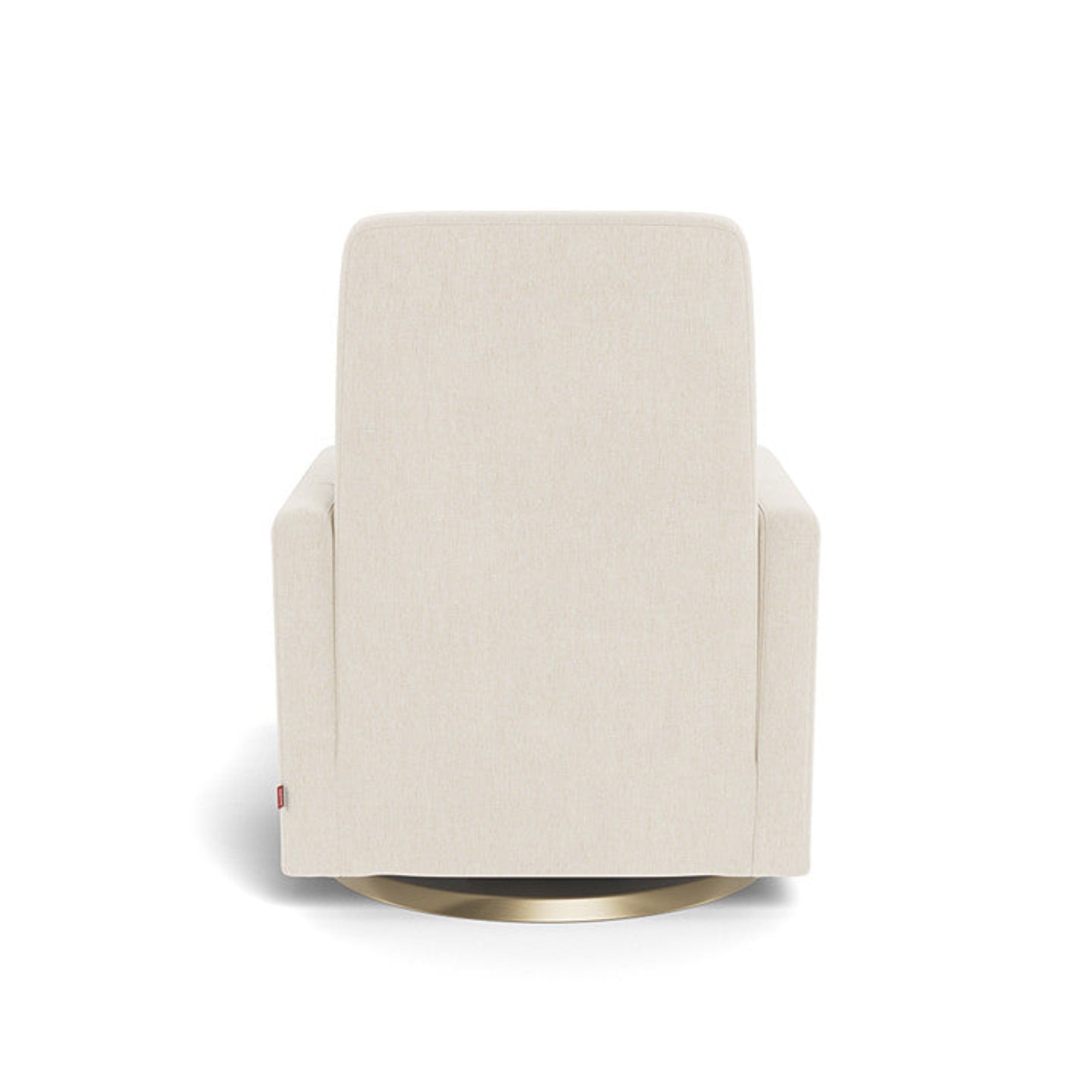 Fauteuil inclinable Grano de MONTE DESIGN - Tissu Dune / Coussin Dune / Base pivotante dorée