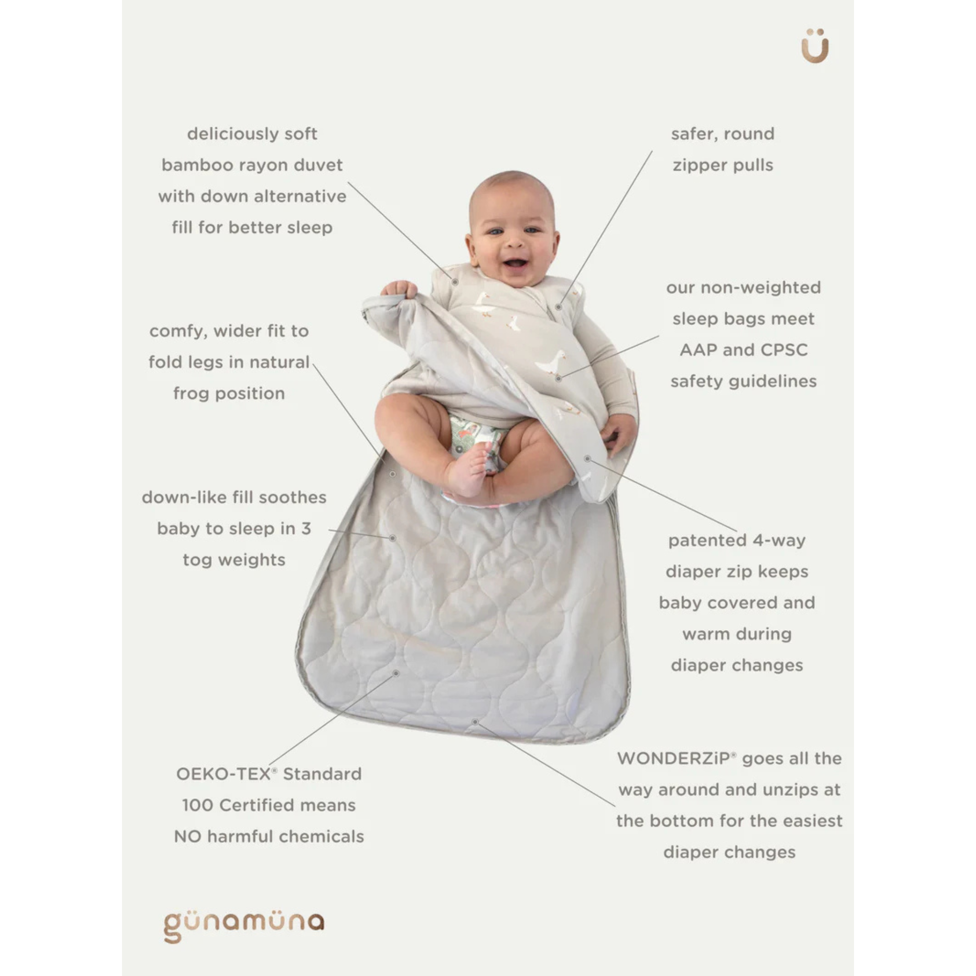 GÜNAMÜNA Sleep Sack 1Tog - Tutu Goose