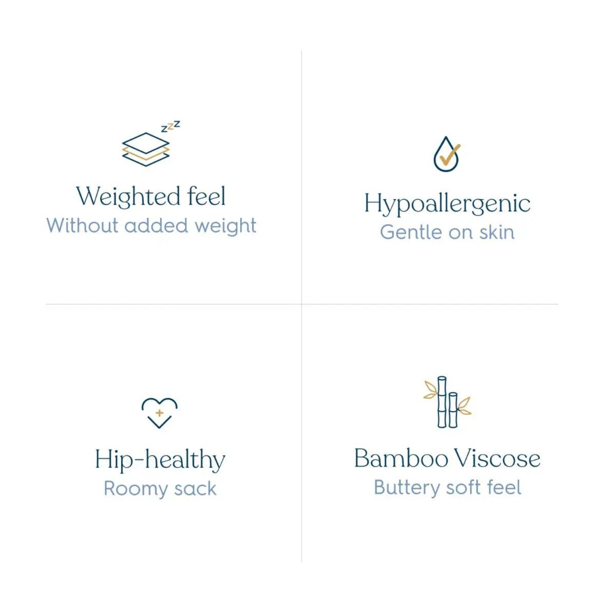 HALO SleepSack Bamboo Wearable Blanket 1.5Tog - Storm Grey