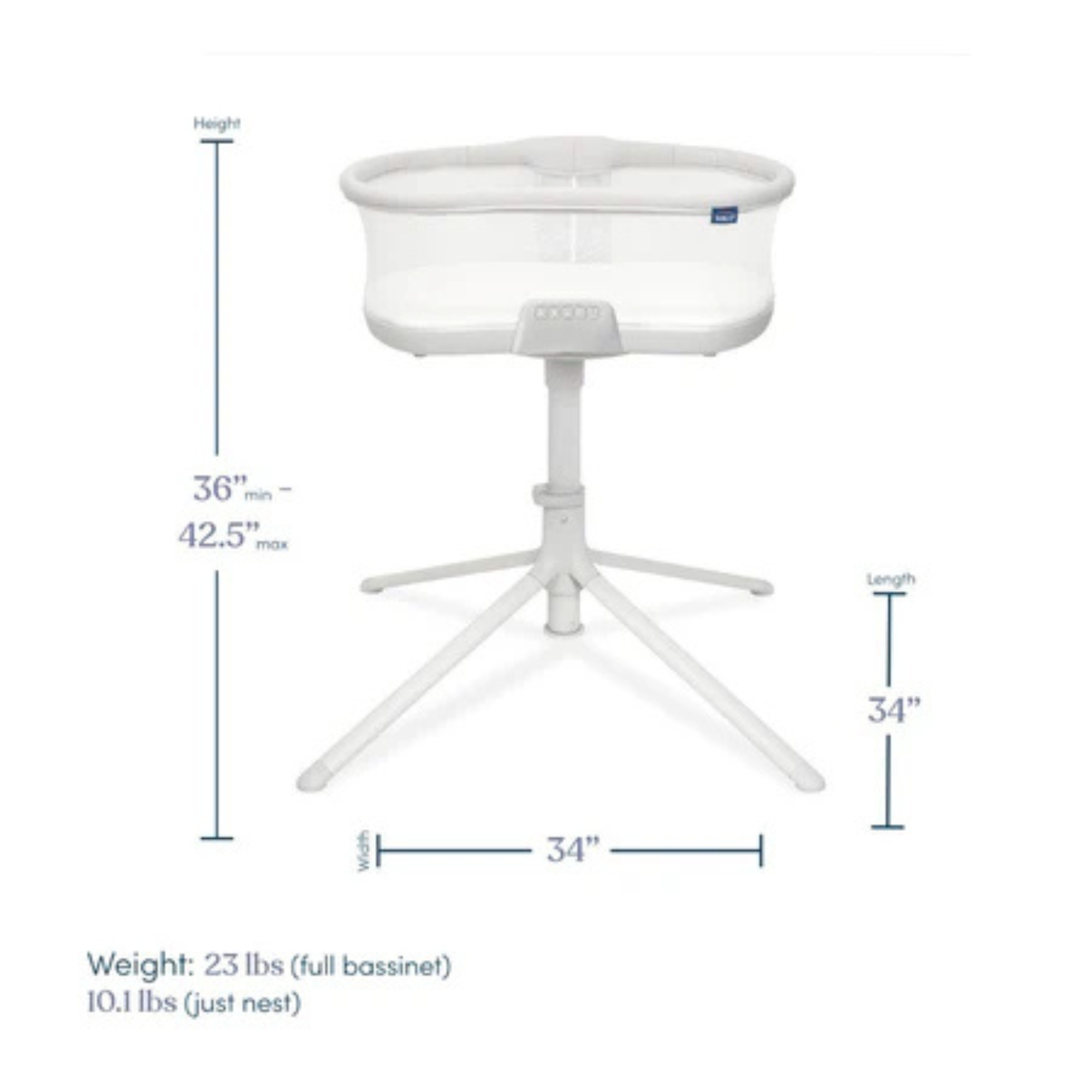 HALO Bassinest Swivel Sleeper Soothe 3.0- Grey