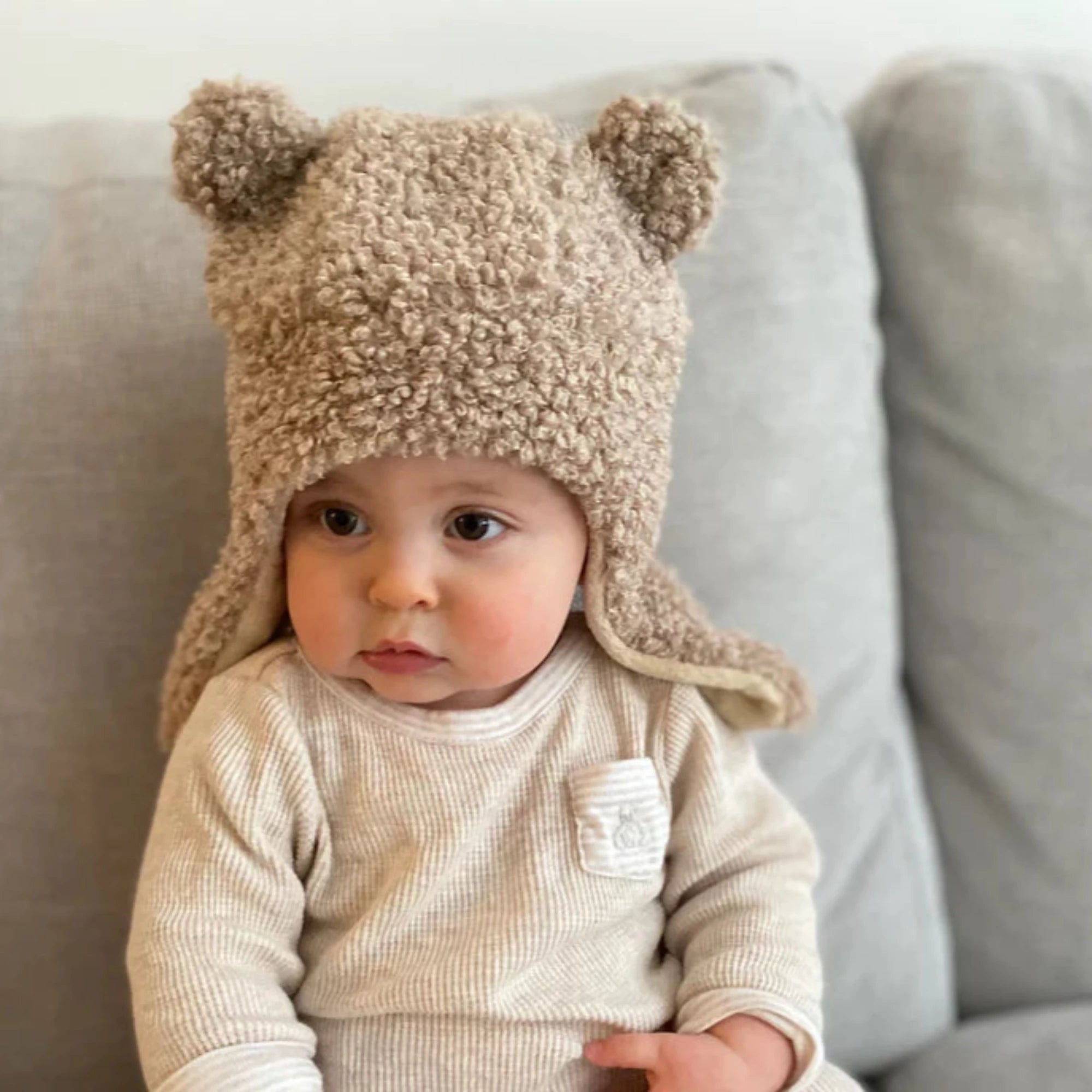 7AM ENFANT Cubby Set - Teddy (Mittens + Hat)